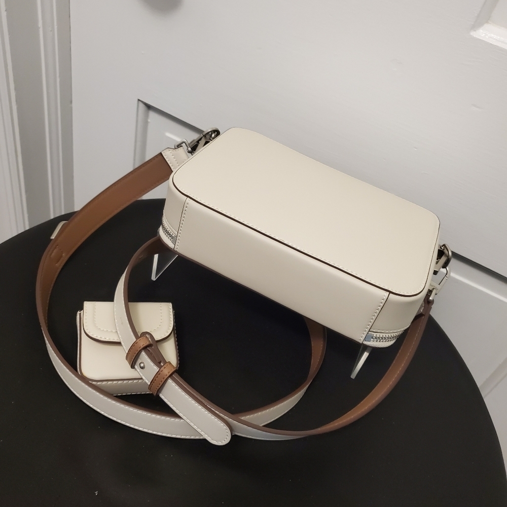 EC PEDRO IVORY WHITE CROSSBODY BAG, SLEEK, STYLISH, MODERN - Picture 8 of 13